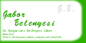 gabor belenyesi business card